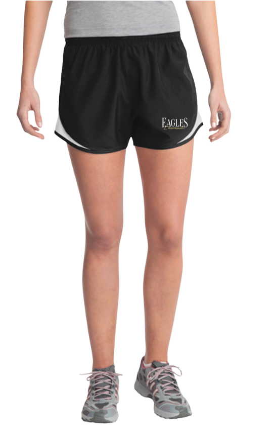 Women's Eagles Script Cheer Graphic Sport Tek Cadence Short