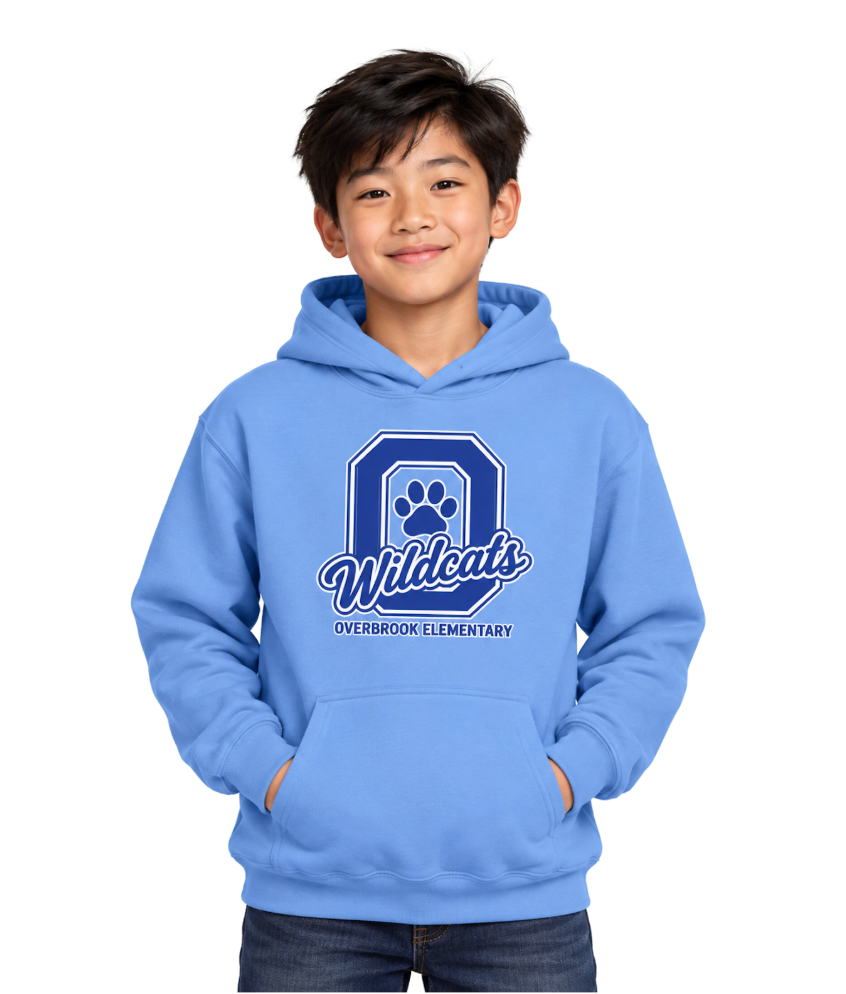 Youth Overbrook Elementary Wildcats Block Letter Graphic Hoodie