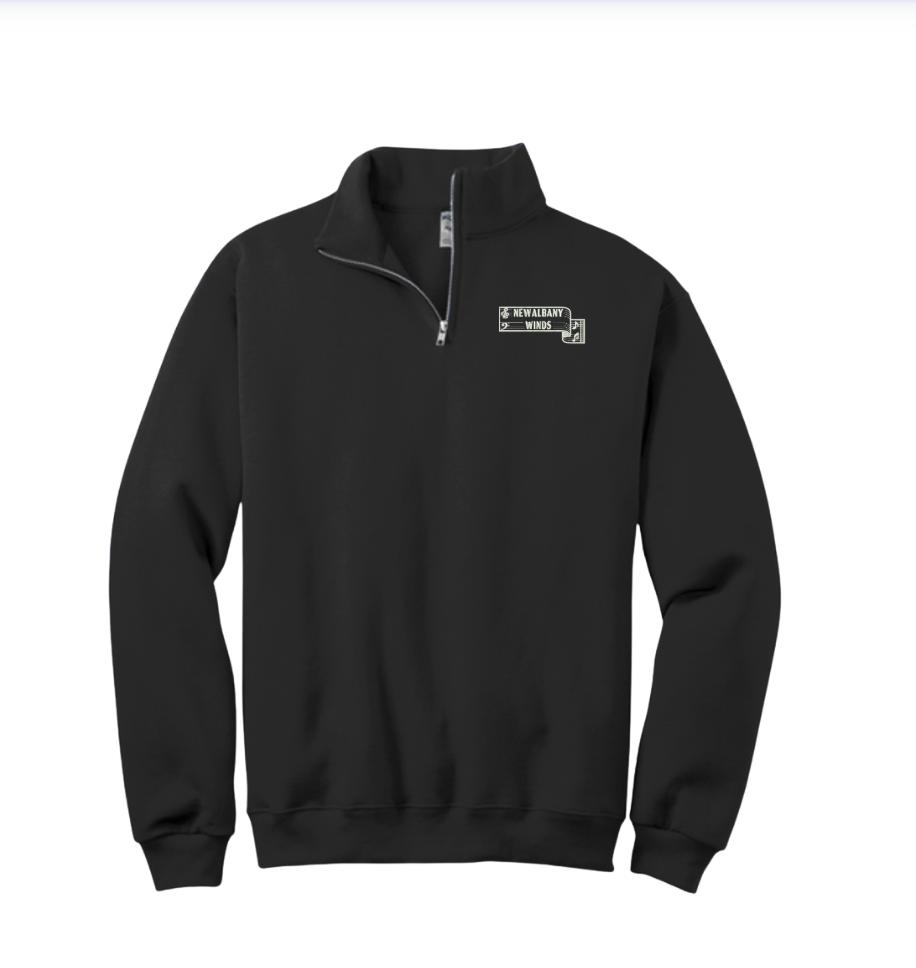 Adult Unisex Jerzees® NuBlend® 1/4-Zip Cadet Collar Sweatshirt with New Albany Winds Embroidered Logo