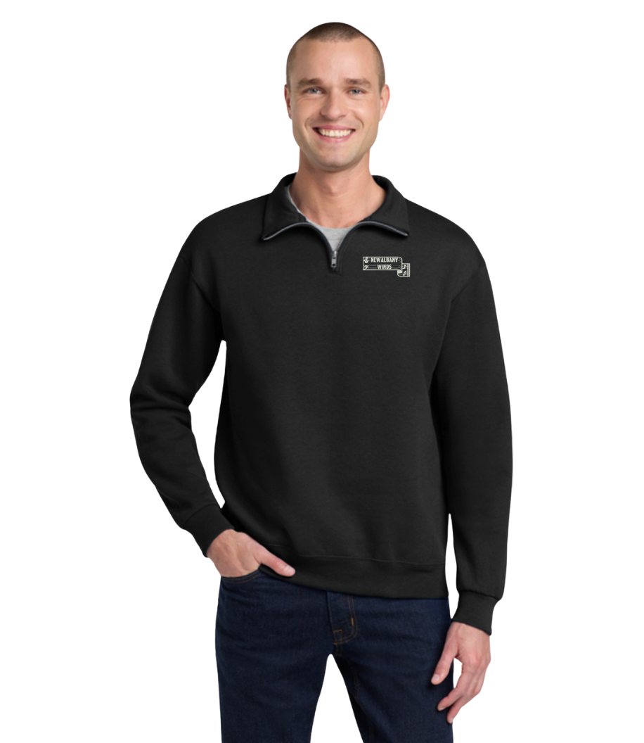Adult Unisex Jerzees® NuBlend® 1/4-Zip Cadet Collar Sweatshirt with New Albany Winds Embroidered Logo