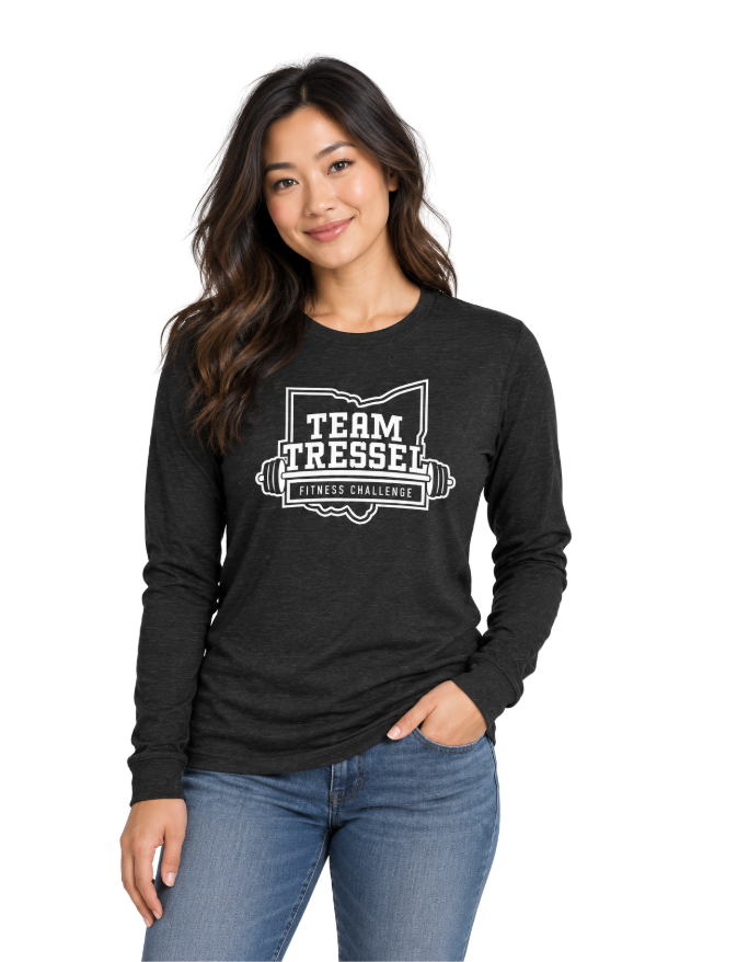 Adult Unisex Team Tressel Fitness Challenge Graphic Long Sleeve Bella + Canvas Soft Tee
