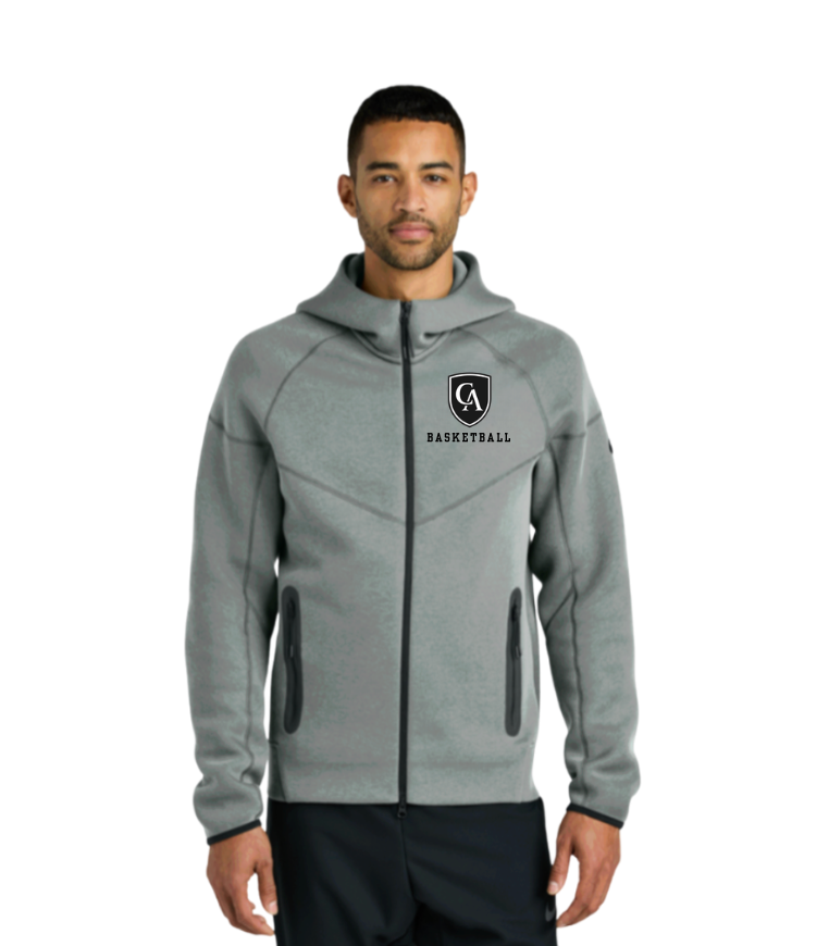 Adult Unisex Nike Tech Fleece Full Zip-Hoodie with Embroidered Columbus Academy Swim & Dive Logo