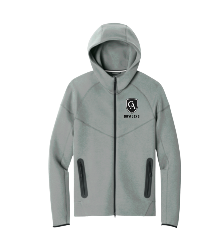 Adult Unisex Nike Tech Fleece Full Zip-Hoodie with Embroidered Columbus Academy Bowling Logo