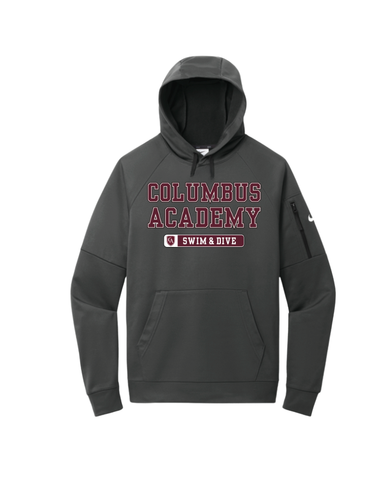 Adult Unisex Columbus Academy Bowling Graphic Nike Therma-FIT Pocket Pullover Performance Fleece Hoodie
