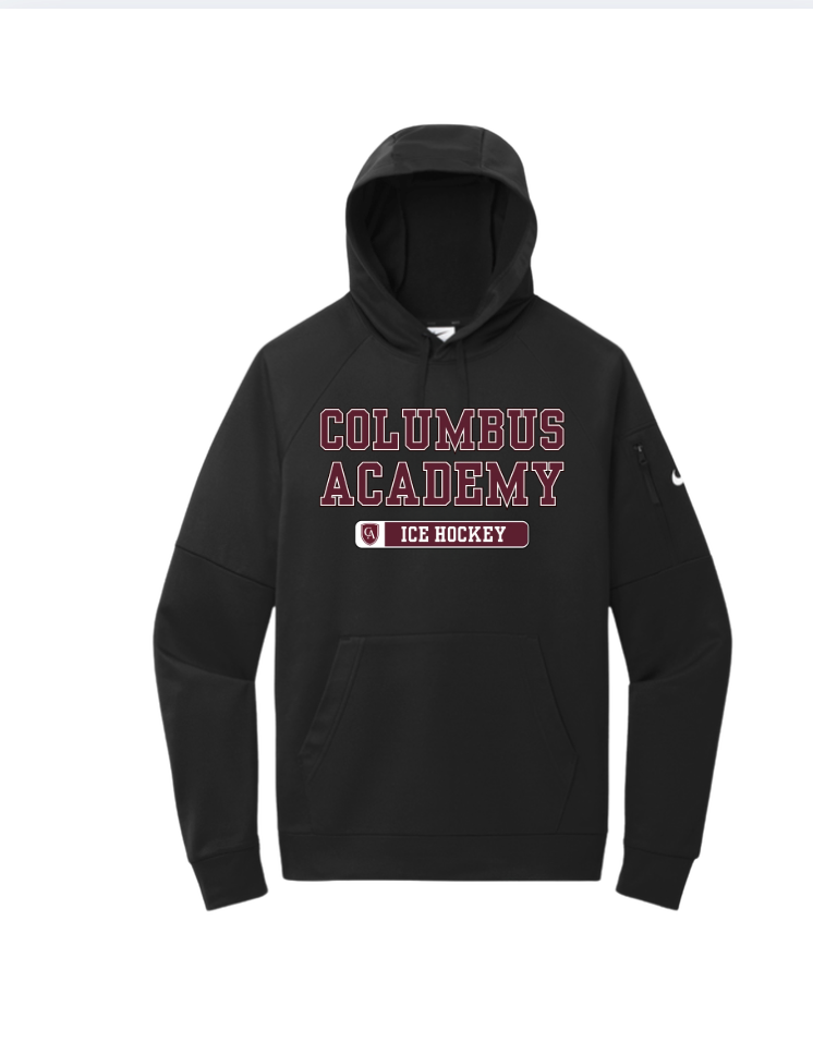 Adult Unisex Columbus Academy Ice Hockey Graphic Nike Therma-FIT Pocket Pullover Performance Fleece Hoodie