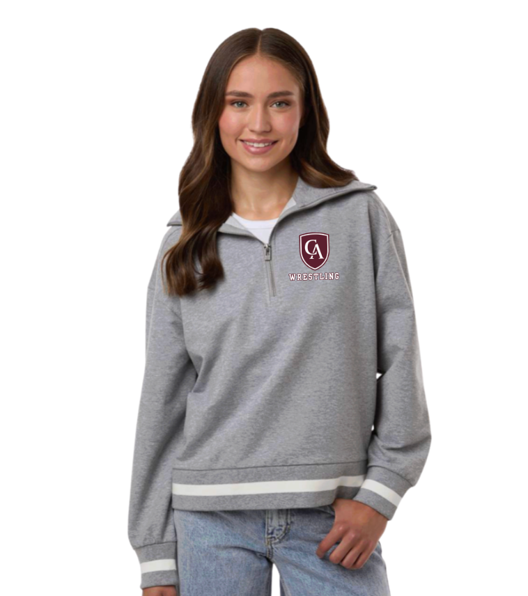 Women's Columbus Academy Wrestling Graphic Heritage Prep Quarter-Zip Pullover