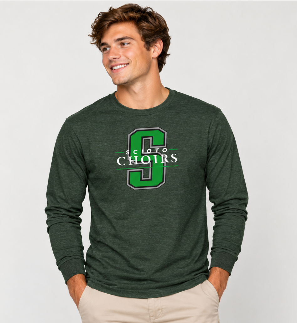Adult Unisex Dublin Scioto Choirs Classic Logo Graphic Long Sleeve Bella + Canvas Soft Tee