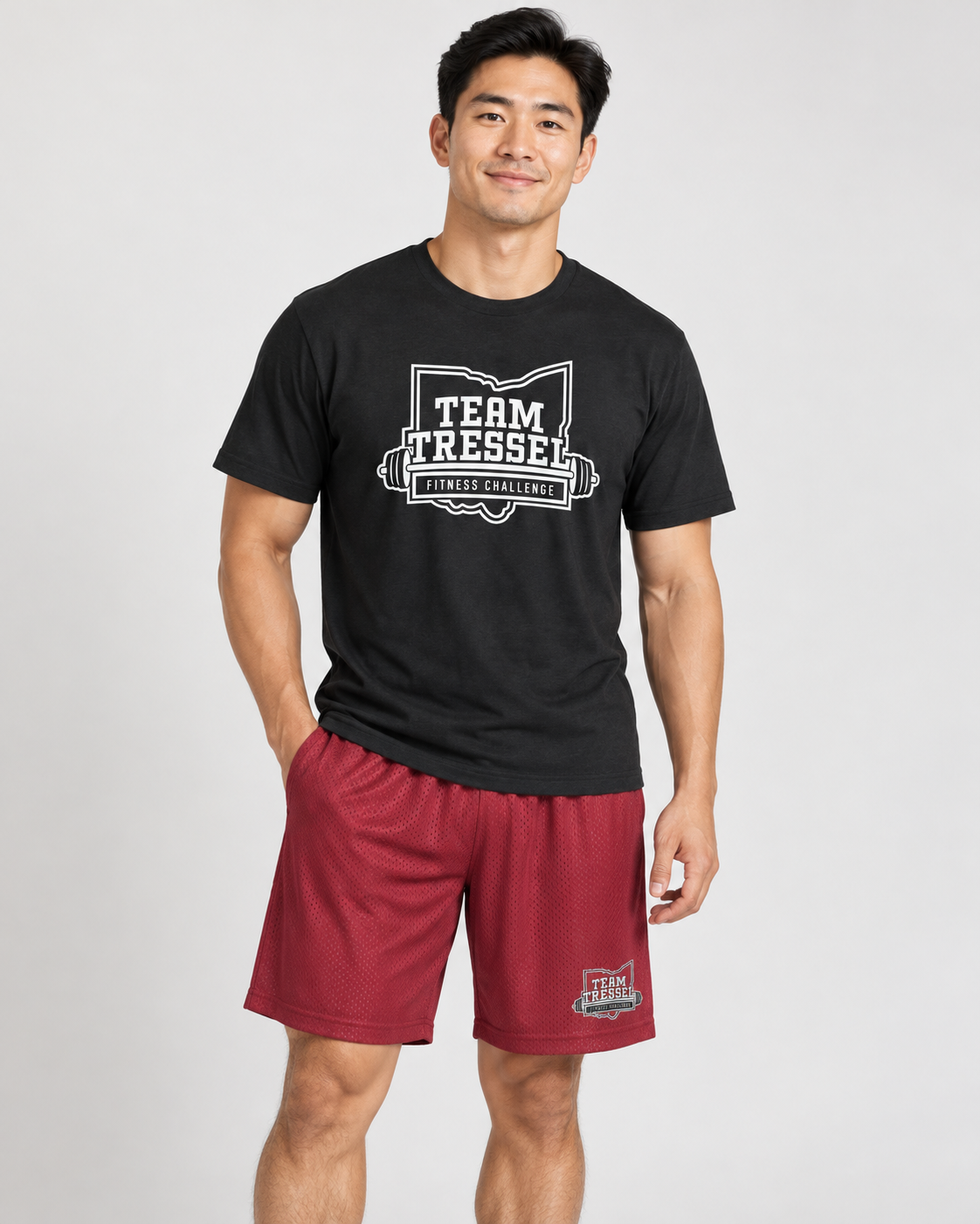 Adult Unisex Team Tressel Fitness Challenge Graphic Sport Tek Mesh Short