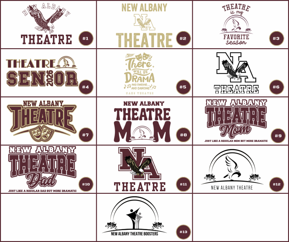 Women's Choose your Graphic Short Sleeve Boxy Crop Tee with Customized Back - New Albany Theatre