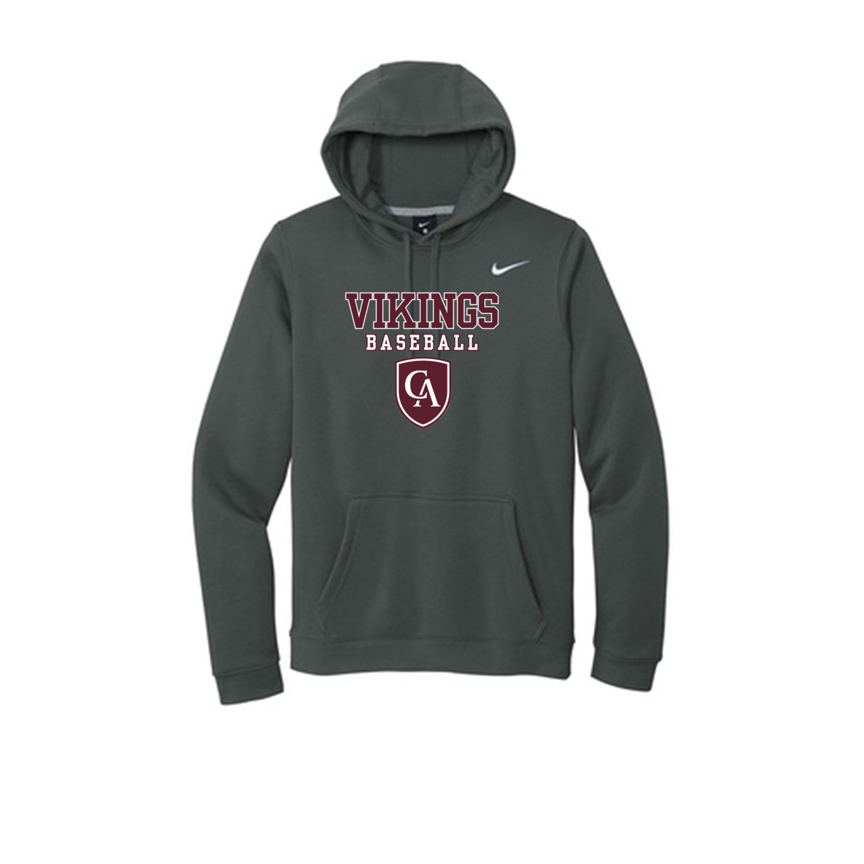 Adult Unisex Columbus Academy Vikings Baseball Graphic Nike Club Fleece Hoodie