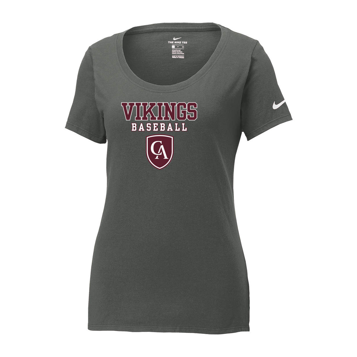 Women's Columbus Academy Vikings Wrestling Graphic Nike Core Cotton Scoop Neck Tee