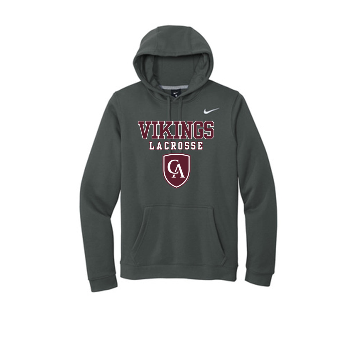Adult Unisex Columbus Academy Vikings Lacrosse Graphic Nike Club Fleece Hoodie