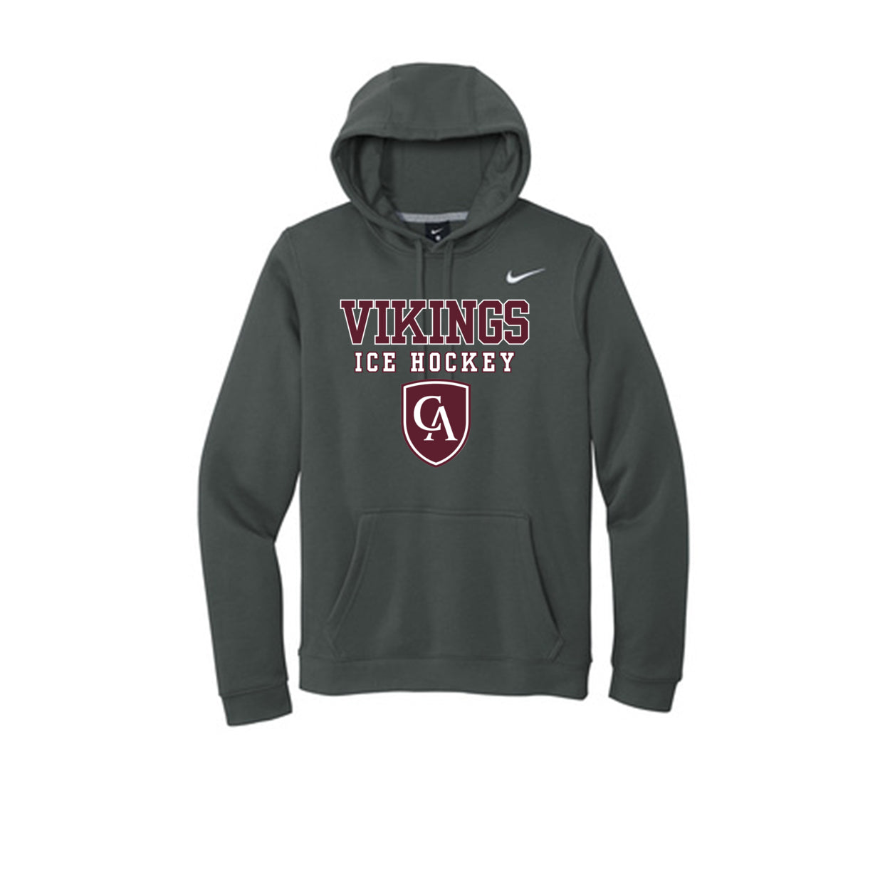 Adult Unisex Columbus Academy Vikings Ice Hockey Graphic Nike Club Fleece Hoodie