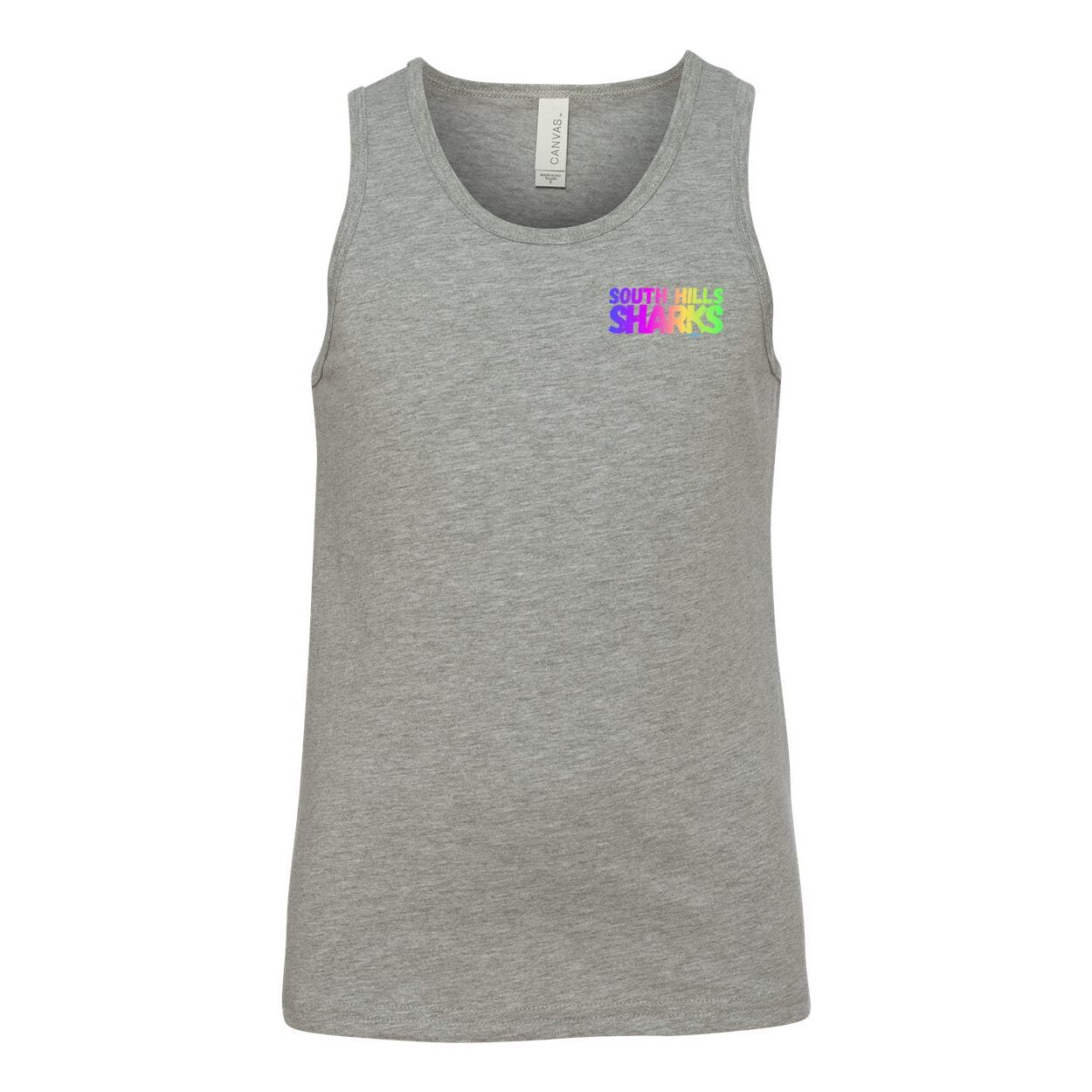 Youth South Hills Swim Team Neon Rainbow Graphic Tank