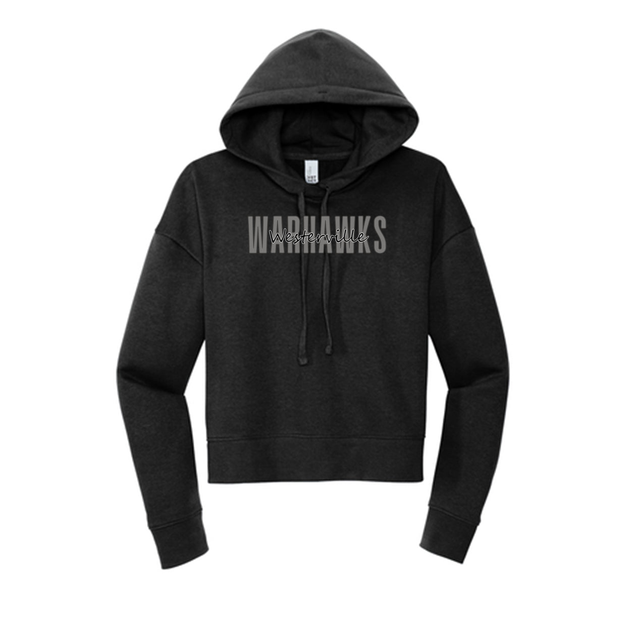 Women's Westerville Central Warhawks Spirit Script Graphic Crop Hoodie