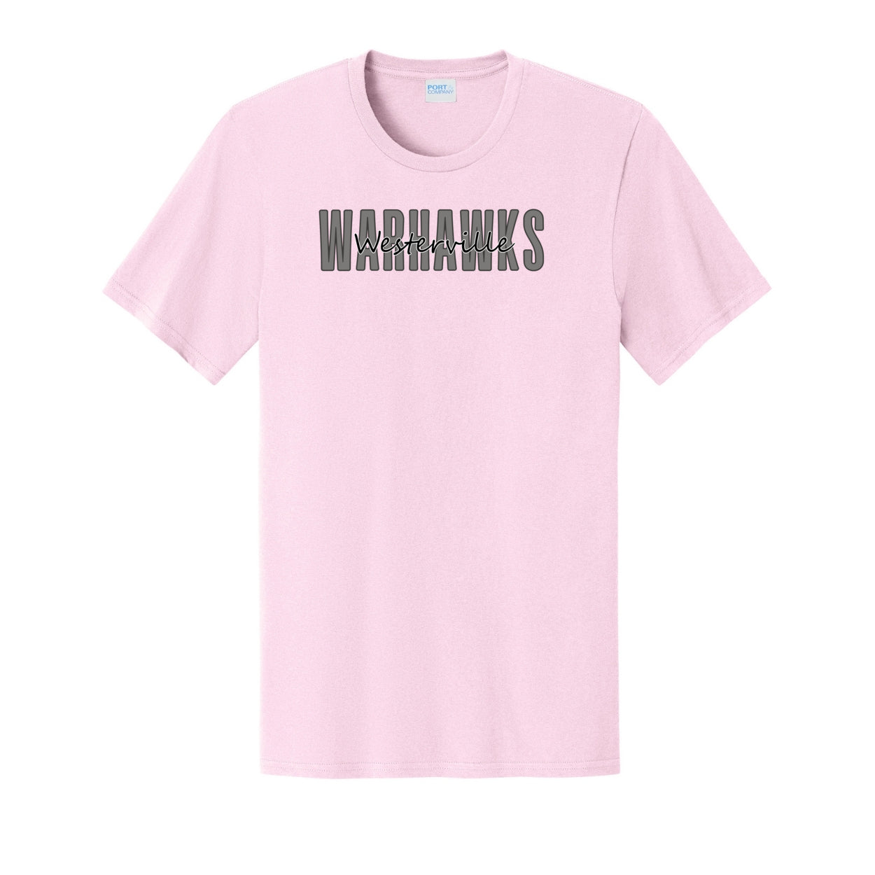 Adult Unisex Westerville Central Warhawks Spirit Script Graphic Easy Tee