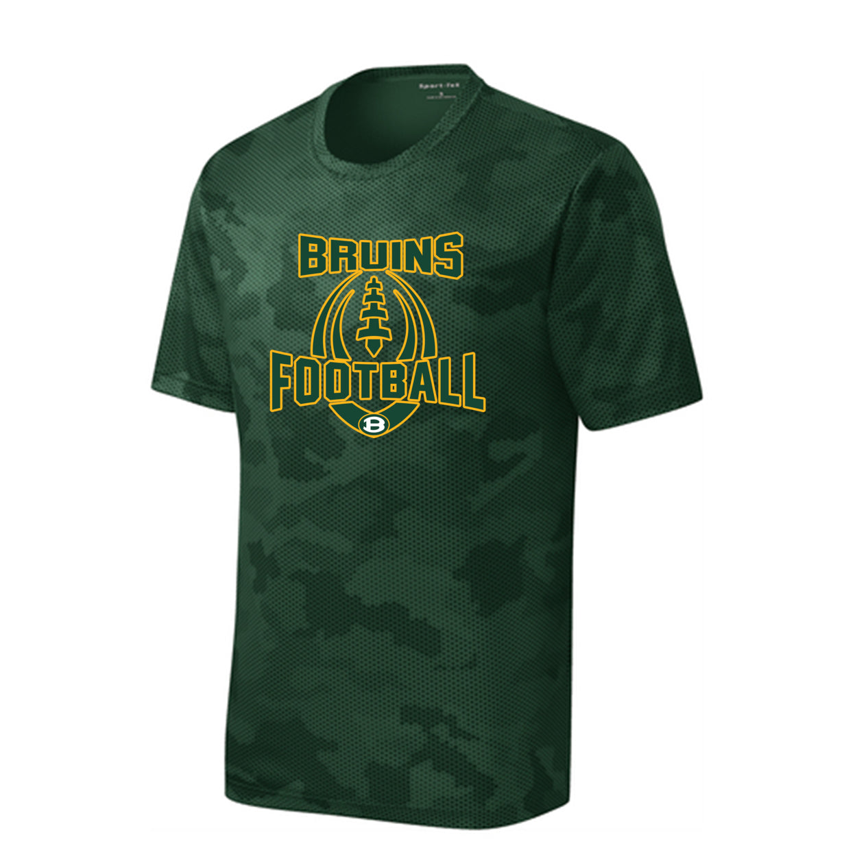 Youth Bruin Ultimate Football Graphic Short Sleeve Camo Competitor Performance Tee