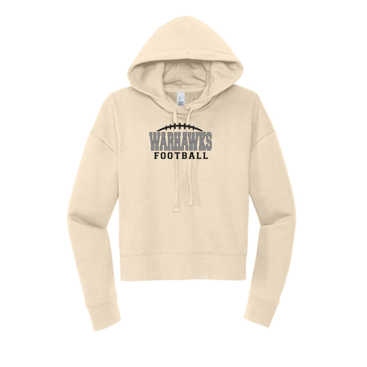 Women's Westerville Central Warhawks Football Laces Graphic Crop Hoodie