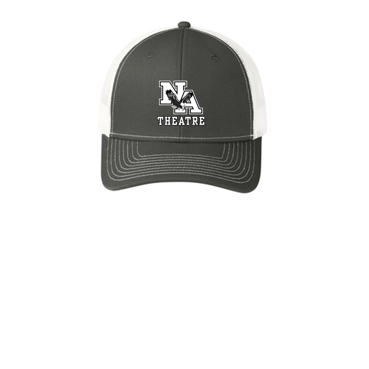 Adult Unisex White/Black Classic NA Theatre Logo Snapback Trucker Hat