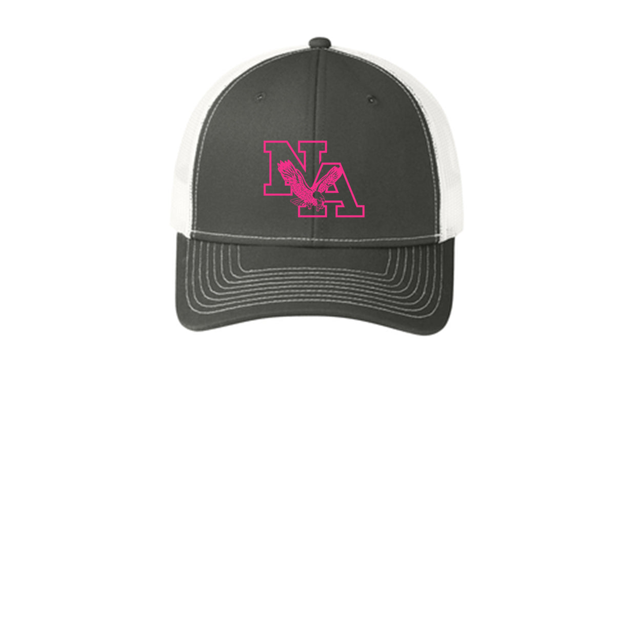 Adult Unisex Neon Pink Power Logo Snapback Trucker Hat - PINK OCTOBER
