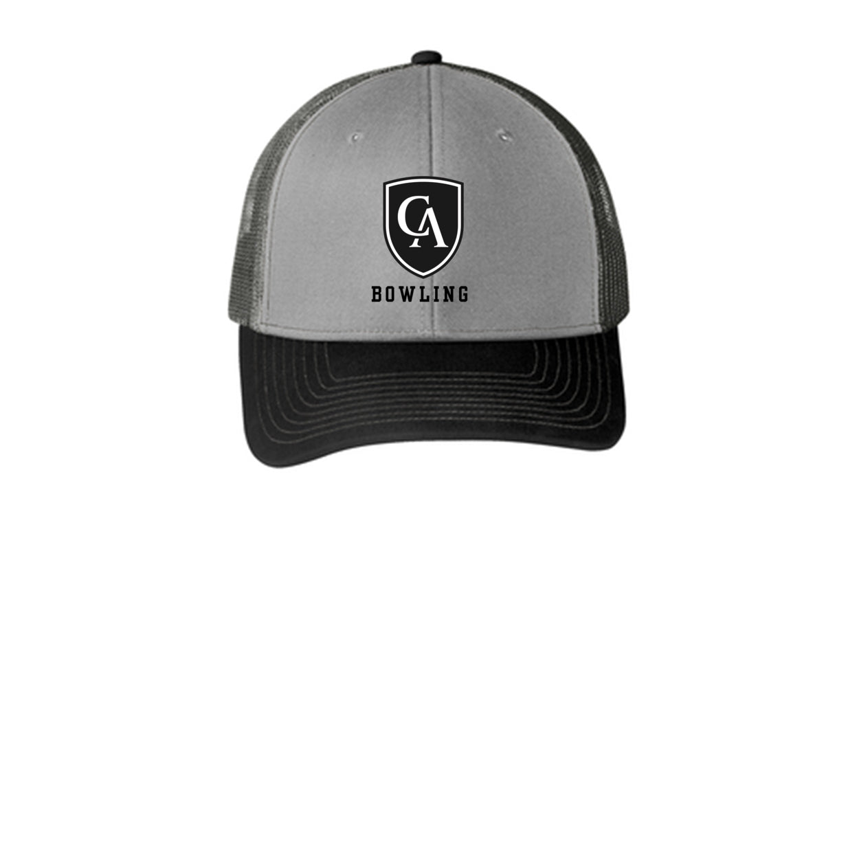 Adult Unisex Columbus Academy Viking Bowling Black Font Snapback Trucker Hat