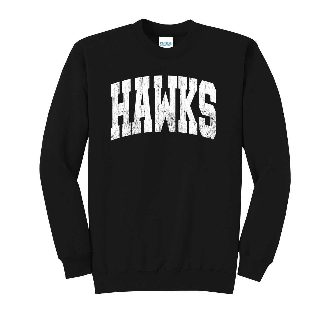Adult Unisex Westerville Central Distressed Oversized Hawks Graphic Easy Sweatshirt