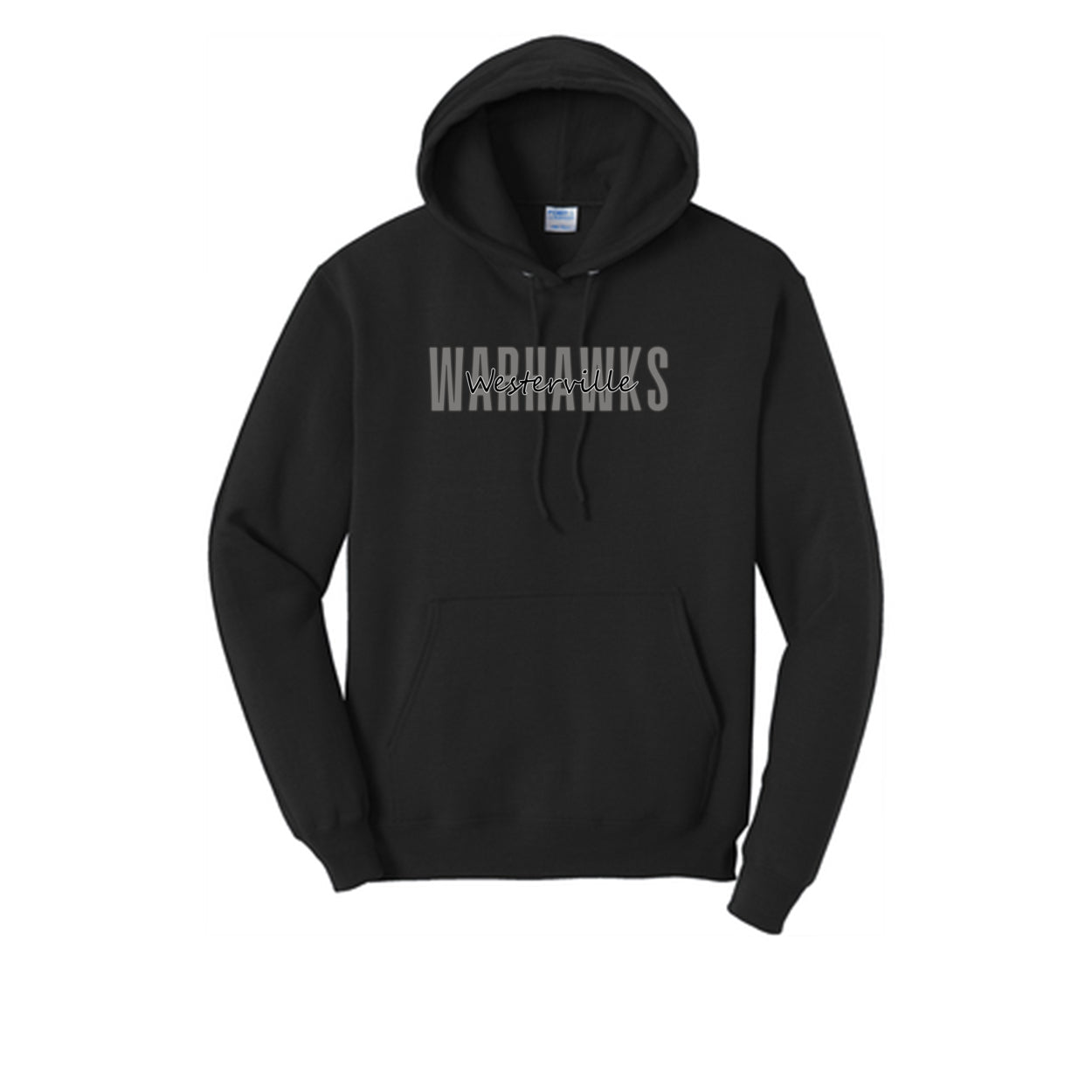 Adult Unisex Westerville Central Warhawks Spirit Script Graphic Easy Hoodie