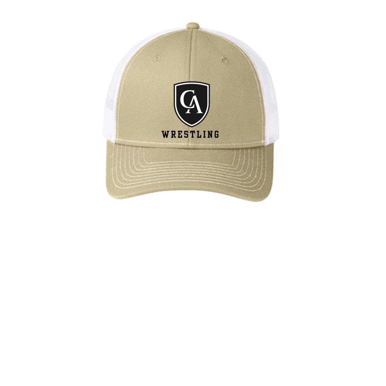 Adult Unisex Columbus Academy Viking Wrestling Black Font Snapback Trucker Hat