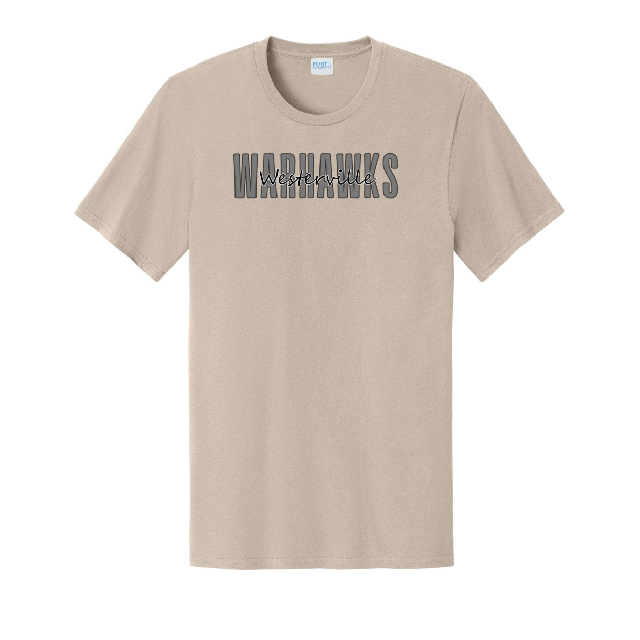 Adult Unisex Westerville Central Warhawks Spirit Script Graphic Easy Tee
