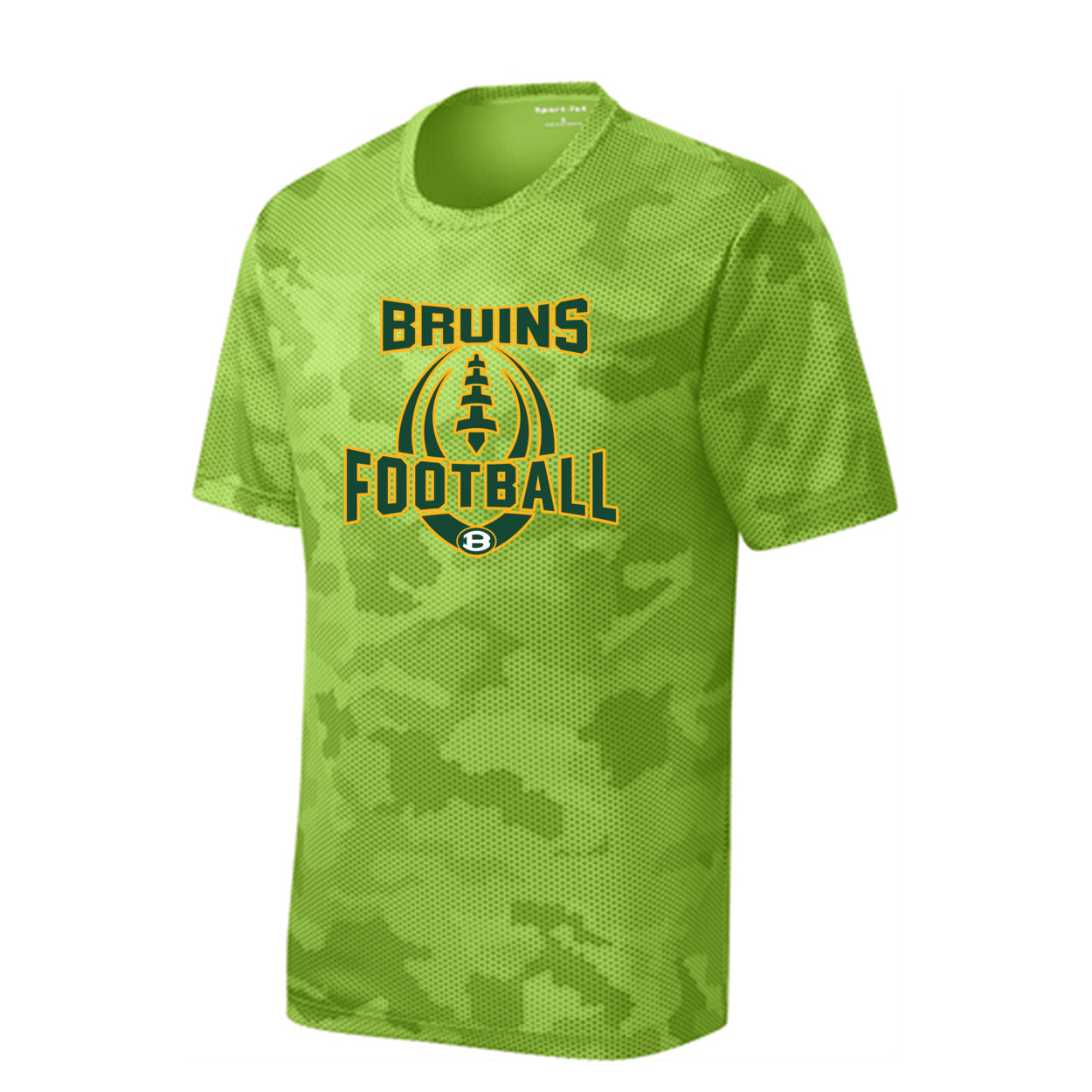 Youth Bruin Ultimate Football Graphic Short Sleeve Camo Competitor Performance Tee