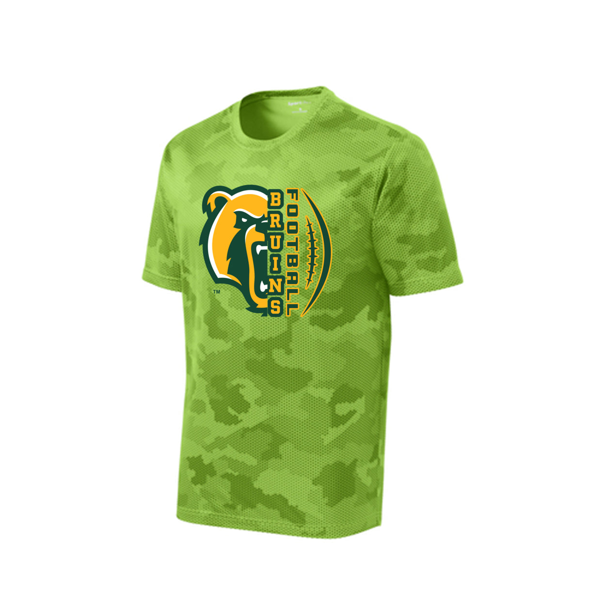 Men's Epic Bruin Football Graphic Graphic Short Sleeve Camo Competitor Performance Tee