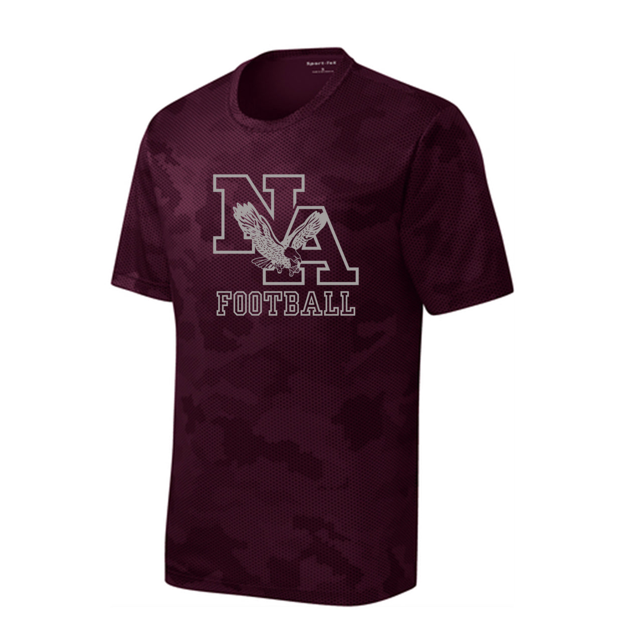 Youth New Albany Tonal Football Logo Graphic Short Sleeve Camo Competitor Performance Tee