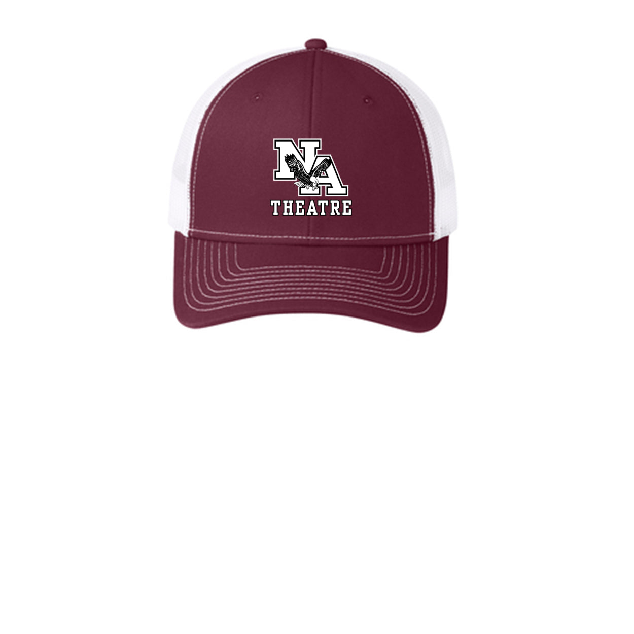Adult Unisex White/Black Classic NA Theatre Logo Snapback Trucker Hat