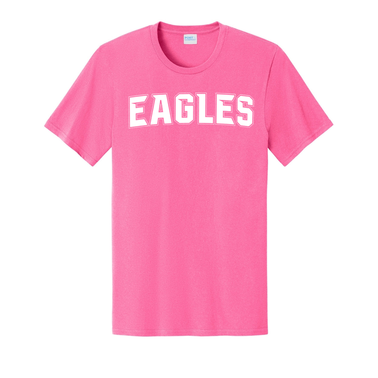 Adult Unisex New Albany Flag Football Electric Eagles White Graphic Short Sleeve Tee