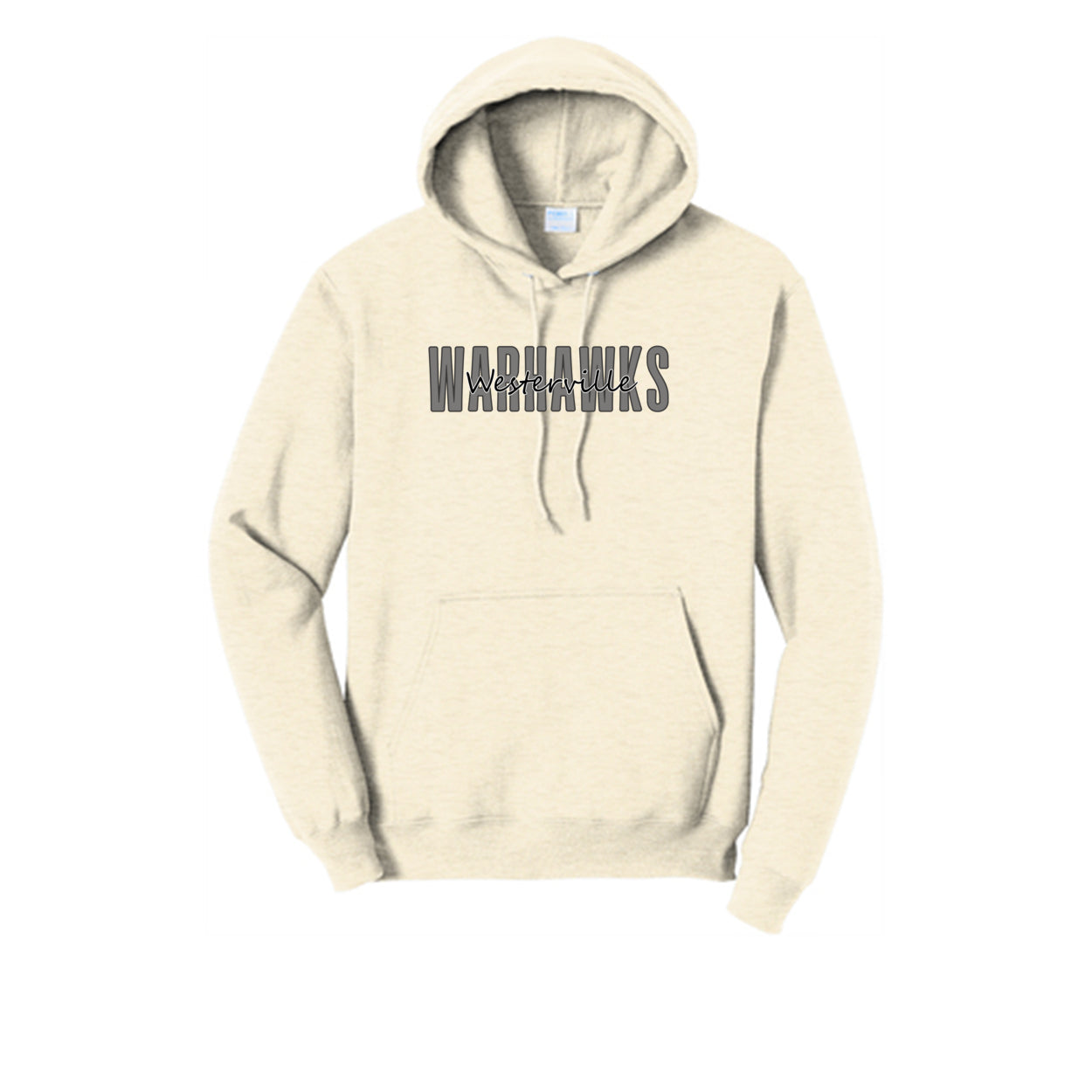 Adult Unisex Westerville Central Warhawks Spirit Script Graphic Easy Hoodie