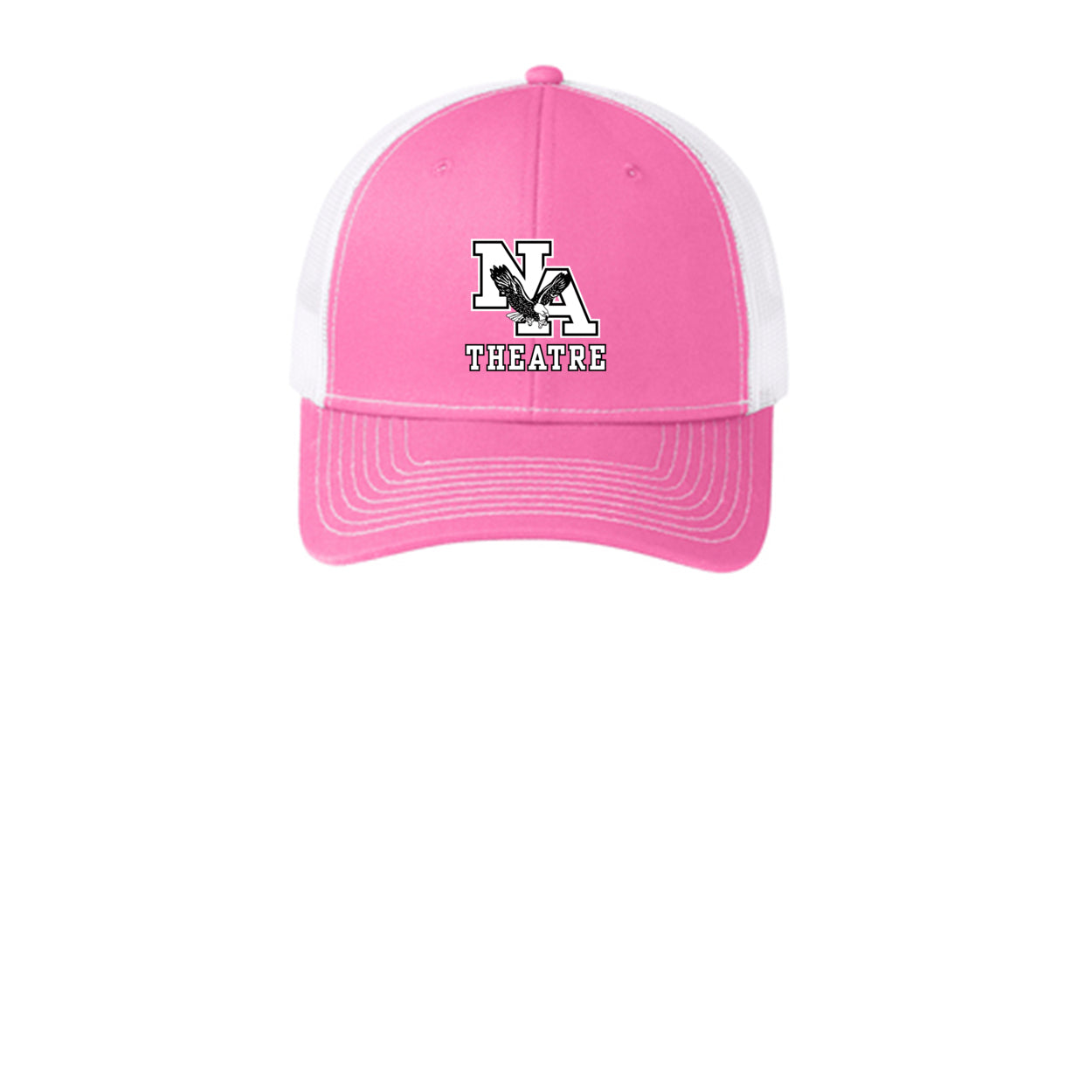 Adult Unisex White/Black Classic NA Theatre Logo Snapback Trucker Hat