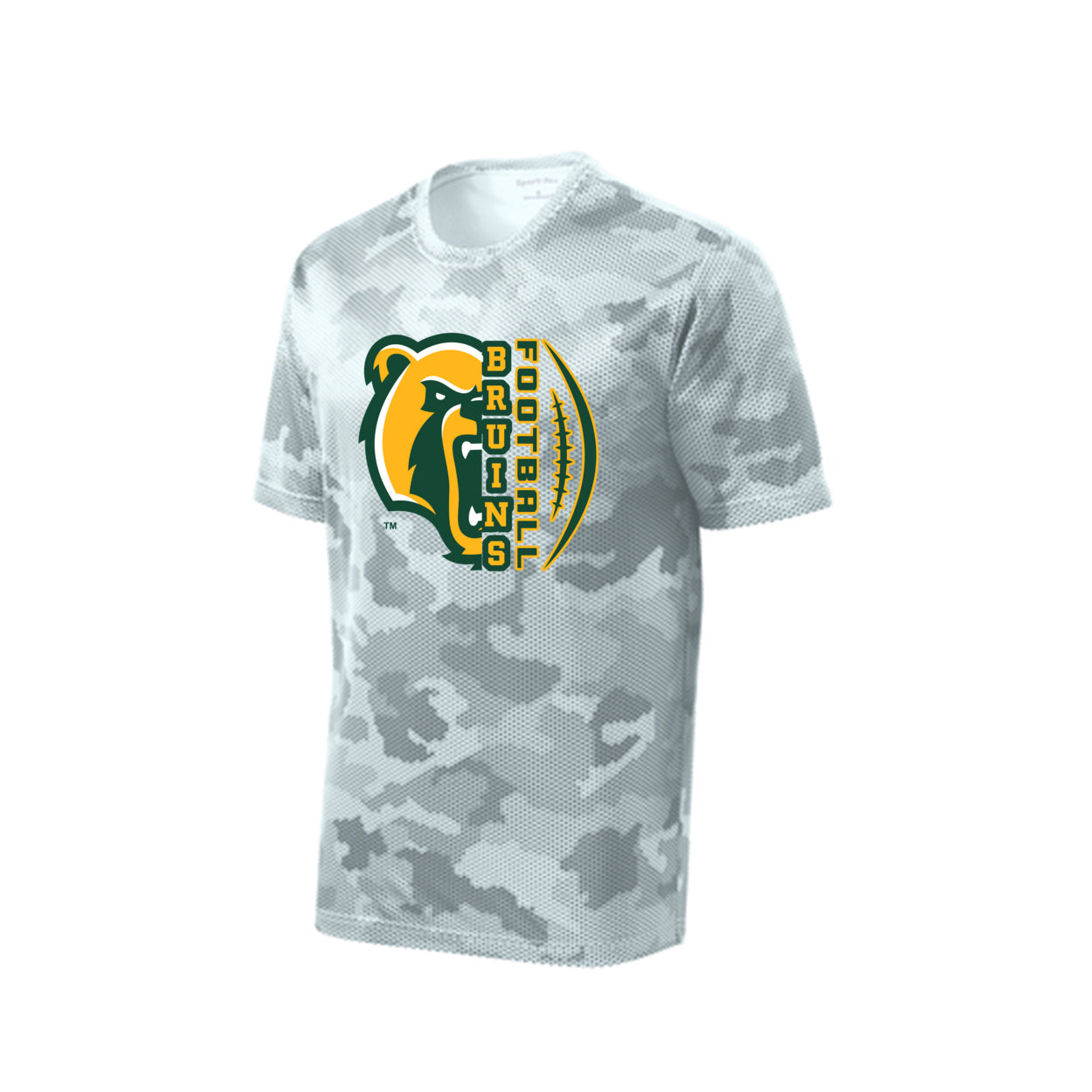 Men's Epic Bruin Football Graphic Graphic Short Sleeve Camo Competitor Performance Tee