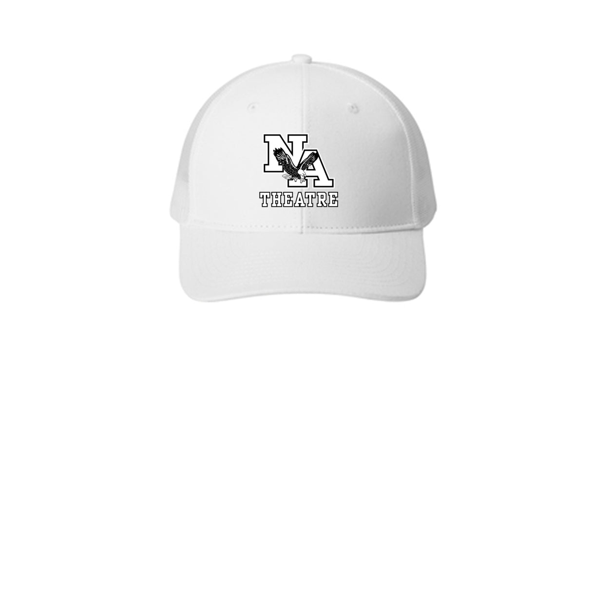 Adult Unisex White/Black Classic NA Theatre Logo Snapback Trucker Hat