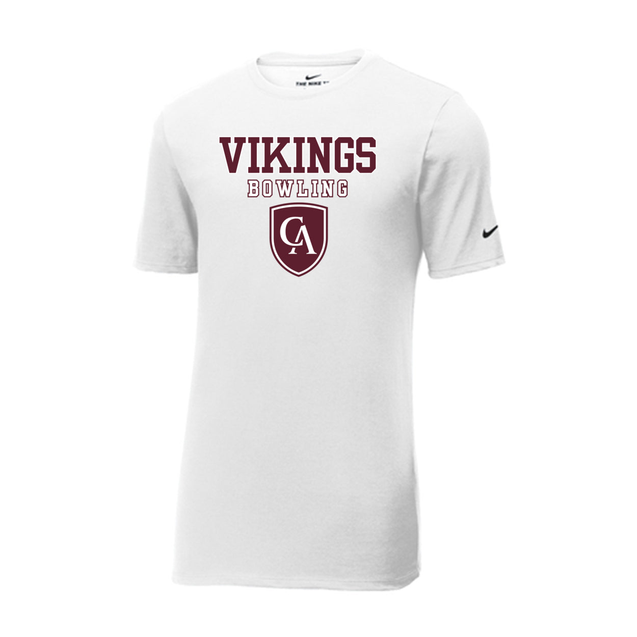 Adult Unisex Columbus Academy Vikings Bowling Graphic Nike Dri-FIT Performance Tee