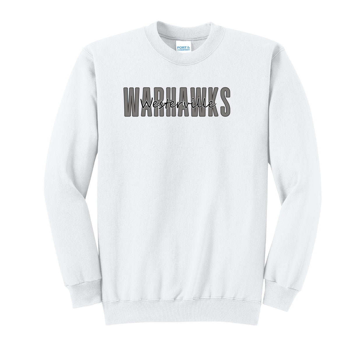Adult Unisex Westerville Central Warhawks Spirit Script Graphic Easy Sweatshirt