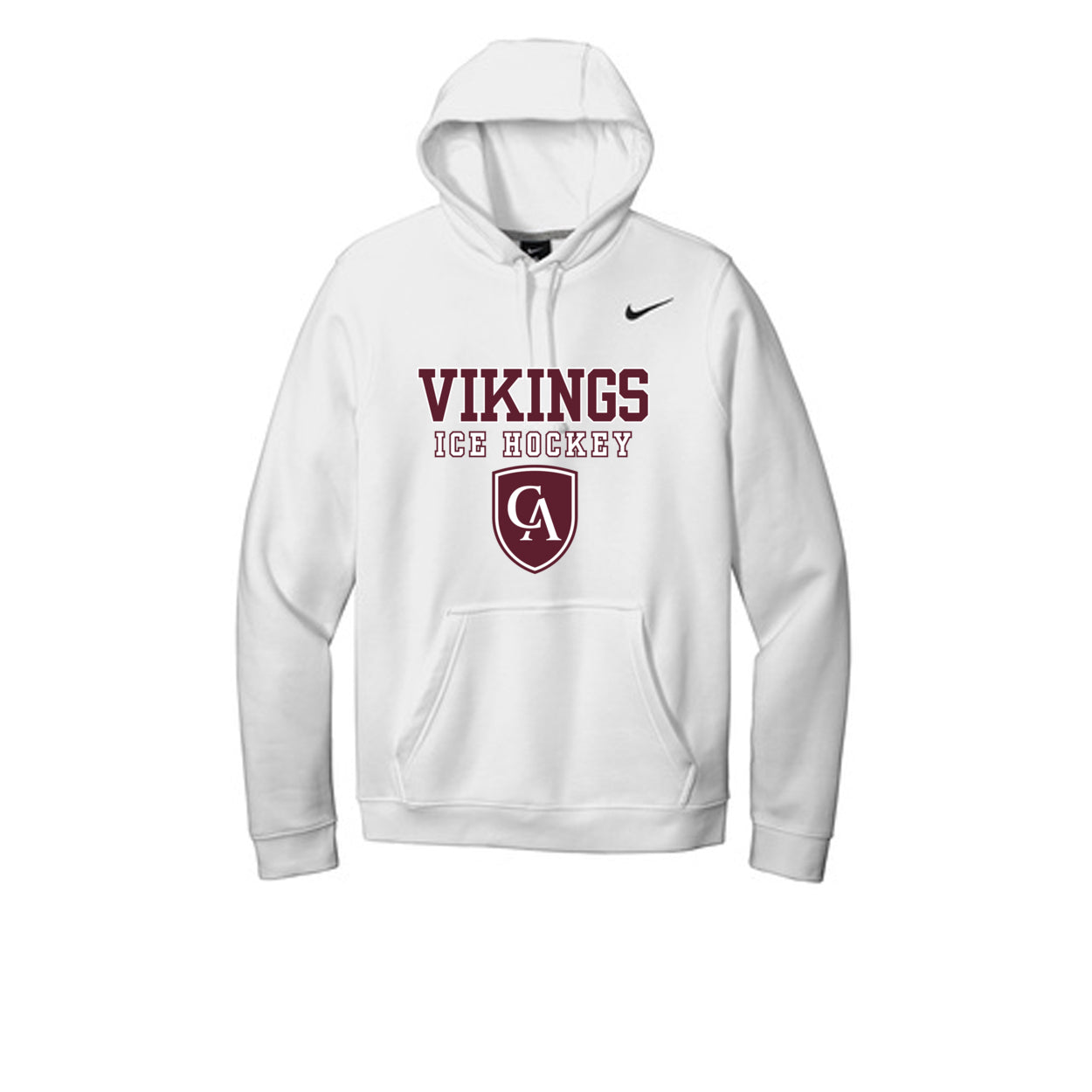 Adult Unisex Columbus Academy Vikings Ice Hockey Graphic Nike Club Fleece Hoodie