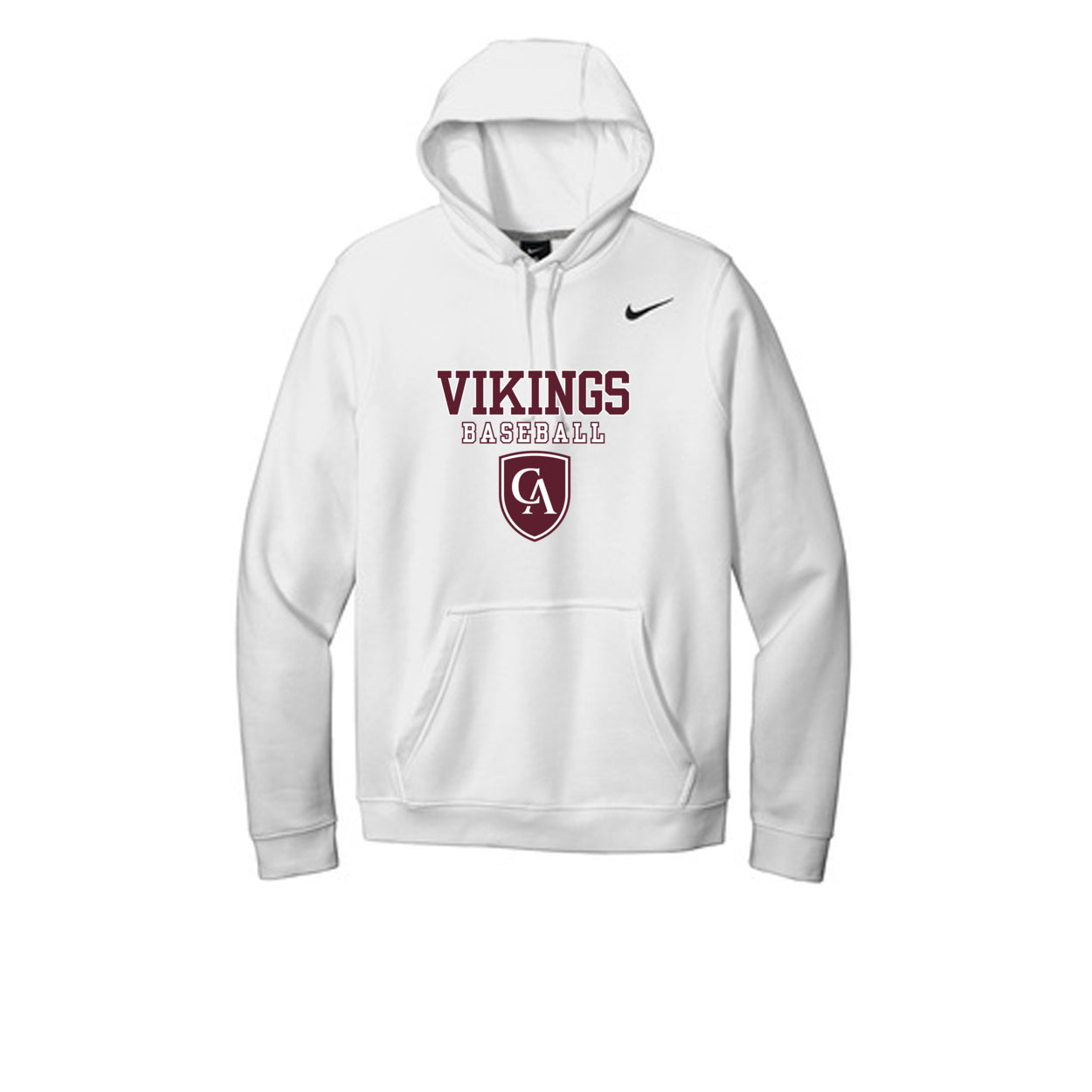 Adult Unisex Columbus Academy Vikings Baseball Graphic Nike Club Fleece Hoodie