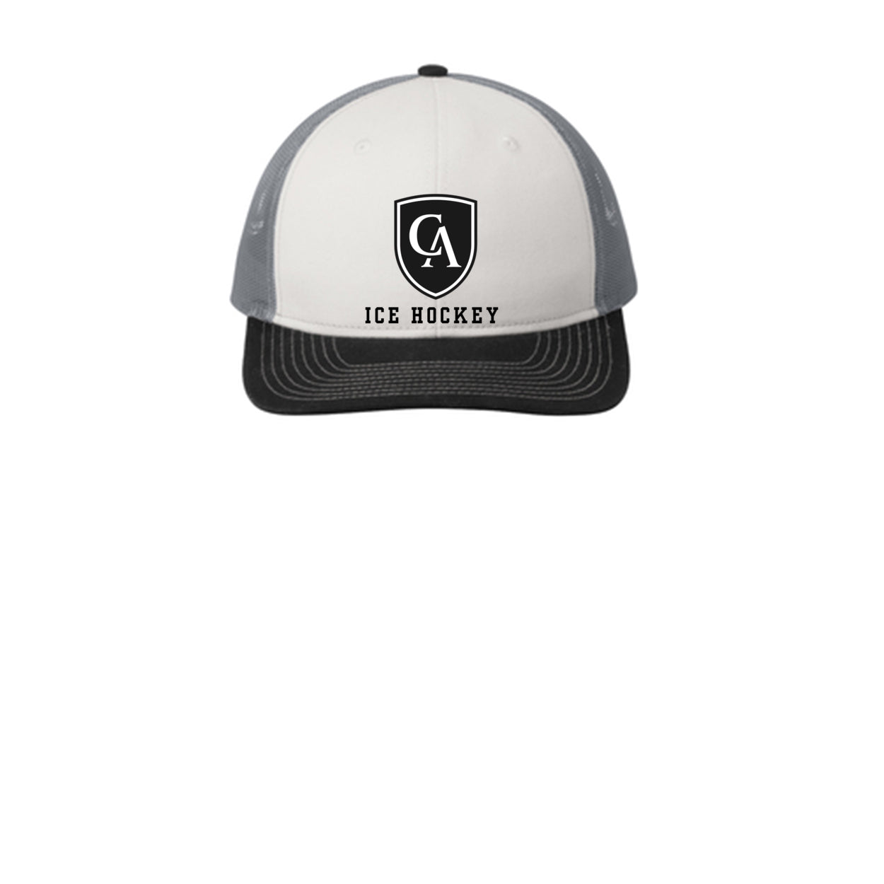 Adult Unisex Columbus Academy Viking Ice Hockey Black Font Snapback Trucker Hat