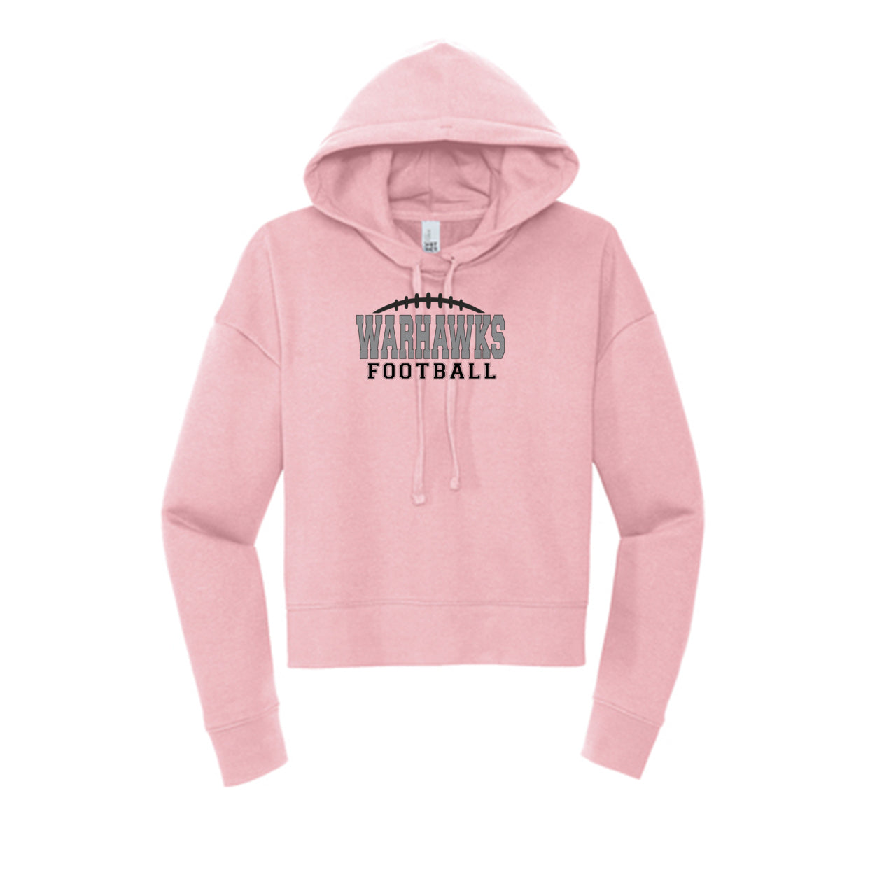 Women's Westerville Central Warhawks Football Laces Graphic Crop Hoodie