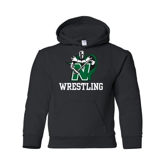 Youth Classic Logo Wrestling Graphic Hoodie - Nordonia Knights