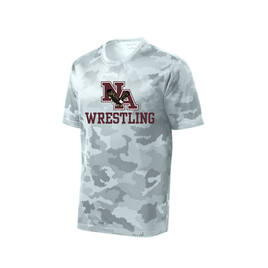 Men's Camo Wrestling Competitor Performance Short Sleeve Graphic Tee - New Albany Eagles