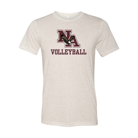 Adult Unisex Super Soft Volleyball Classic Logo Short Sleeve Graphic Tee - New Albany Eagles