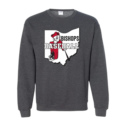 Adult Unisex Ohio Battling Bishops Baseball Graphic Sweatshirt - Ohio Wesleyan University