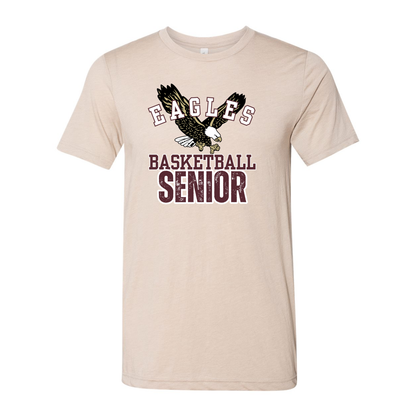 Adult Unisex Super Soft Flying Eagle Basketball Senior Short Sleeve Graphic Tee