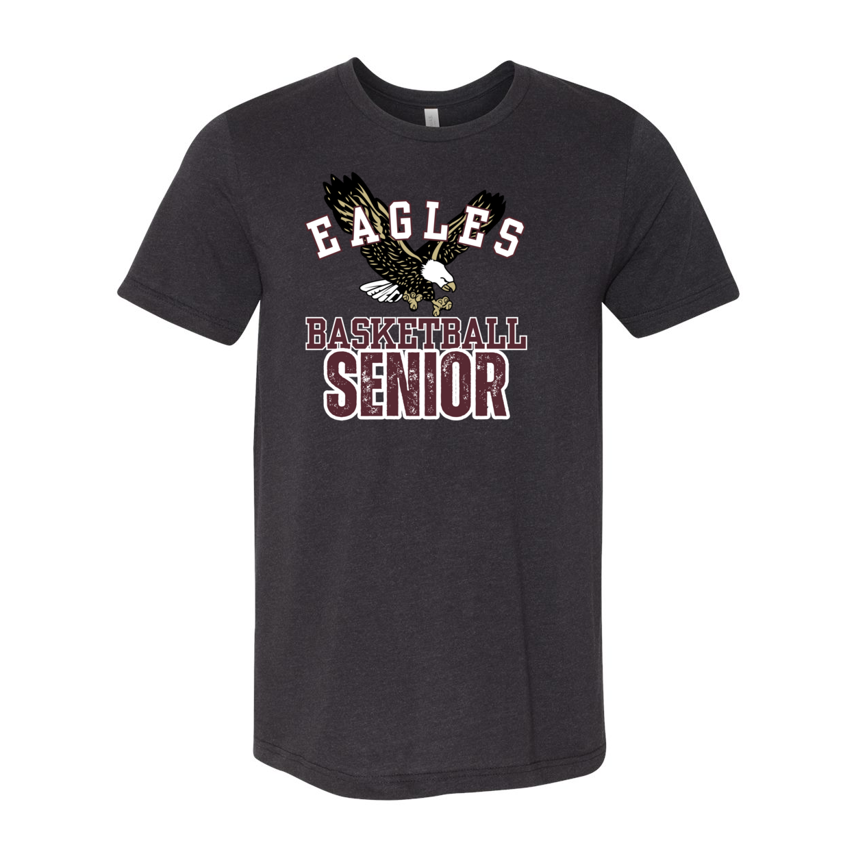 Adult Unisex Super Soft Flying Eagle Basketball Senior Short Sleeve Graphic Tee